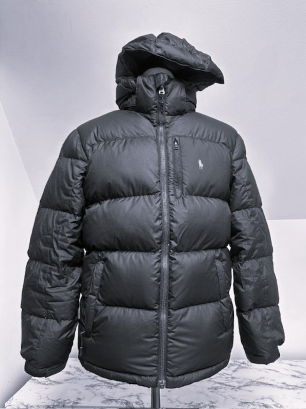 EUC Polo Ralph Lauren Performance Down Coat Boys L 14/16 Detachable Hood